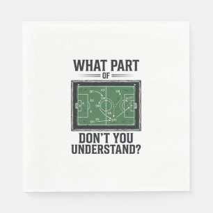 Funny Soccer Tactics Coach Vintage Shirt Design_1 Napkin