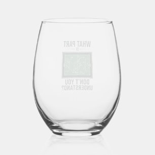 Funny Soccer Tactics Coach Vintage Shirt Design_1 Stemless Wine Glass