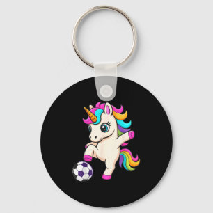 Funny Soccer Unicorn Just Girl Who Loves Winning M Key Ring