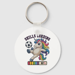 Funny Soccer Unicorn Skills Loading 67 Scoring Clu Key Ring