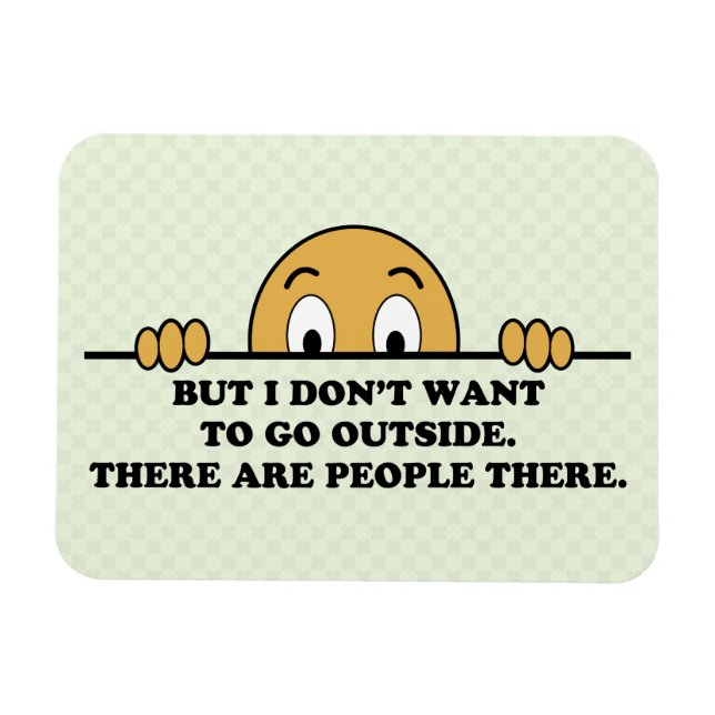 Funny Social Anxiety Coronavirus Magnet (Horizontal)