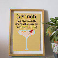 Funny Social Brunch Drink Quote Typography