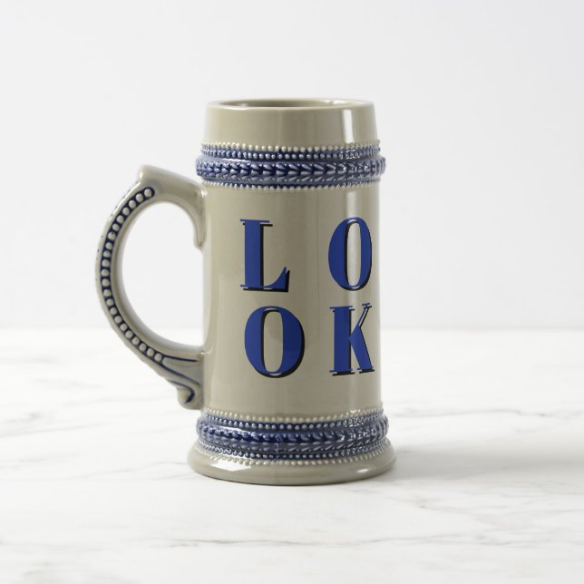 funny social cute cool design beer stein (Left)