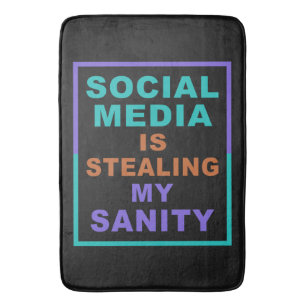 Funny “Social Media” bath mats
