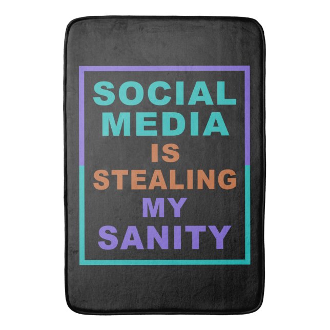 Funny “Social Media” bath mats (Front Vertical)
