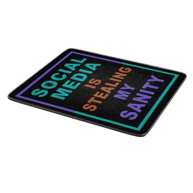 Funny “Social Media” cutting board (Corner)