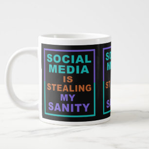 Funny “Social Media” jumbo mug