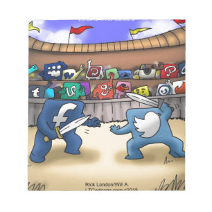 Funny Social Media Wars Notepad