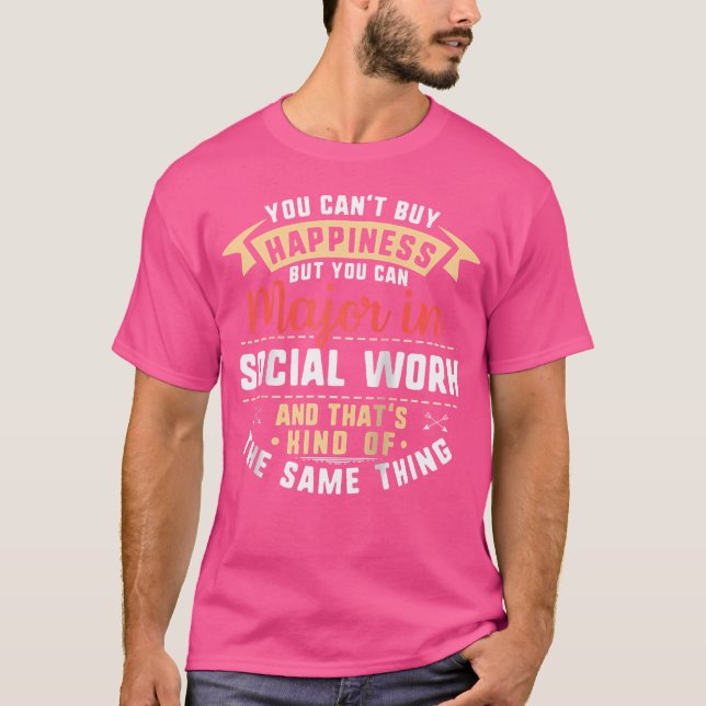 Funny Social Work Major Studen Graduation 	 Baseba T-Shirt (Front)