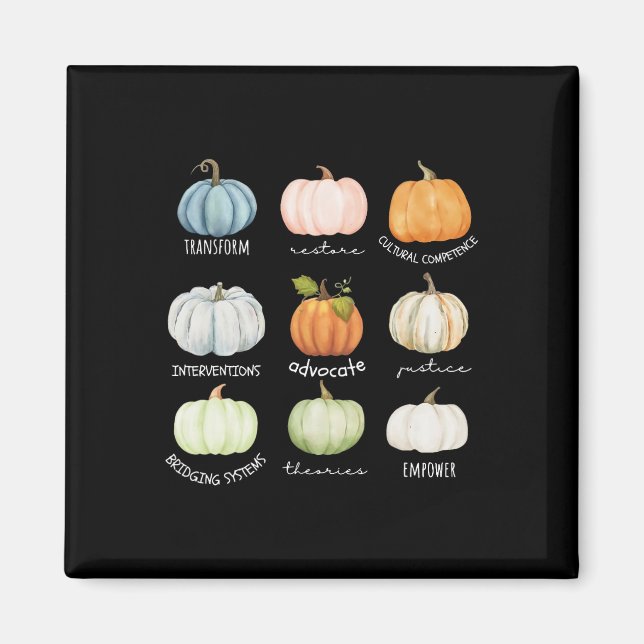 Funny Social Worker Halloween Fall Pumpkin Thanksg Magnet (Front)