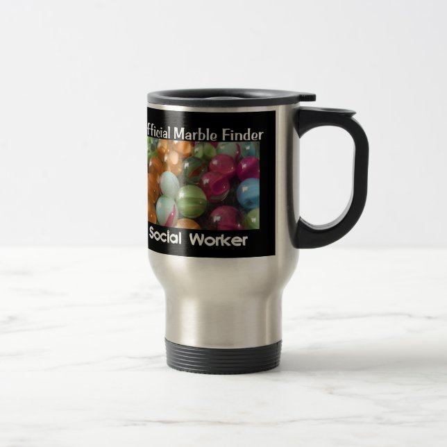 Funny Social Worker Mug Marble Finder (Right)