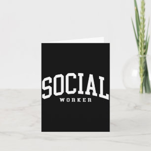 Funny social worker retro school social worker card