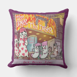 Funny Socks Horror Movies Jumbo Cotton ThrowPillow