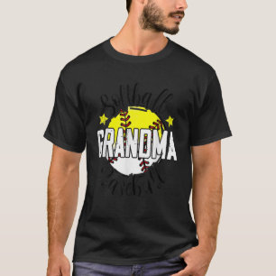 Funny Softball Baseball Grandma Happy Mother's Day T-Shirt
