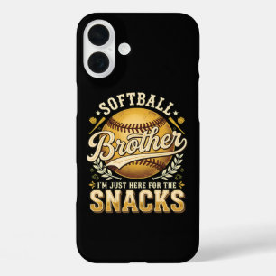 Funny Softball Brother Snacks Sports iPhone 16 Plus Case