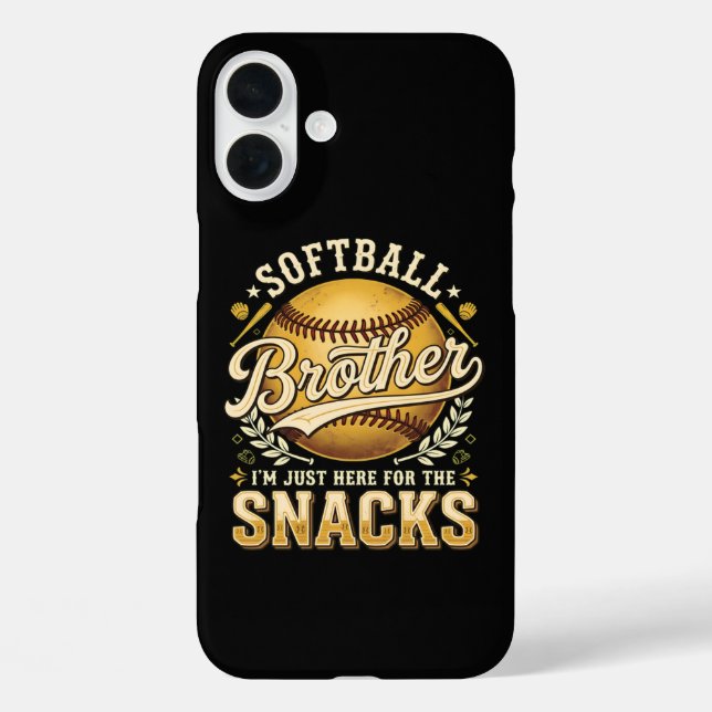 Funny Softball Brother Snacks Sports Case-Mate iPhone Case (Back)