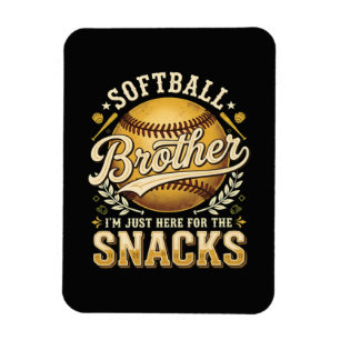 Funny Softball Brother Snacks Sports Magnet
