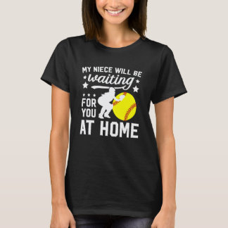 Funny Softball Catcher Aunt of A Softball Catcher T-Shirt