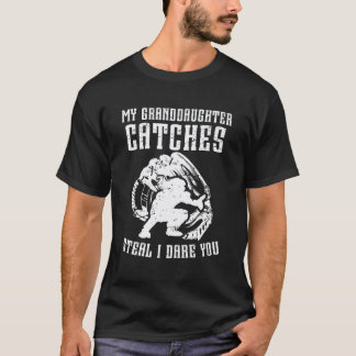 Funny Softball Catcher Grandpa Softball Catcher Gr T-Shirt