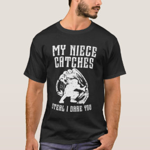 Funny Softball Catcher Uncle Of A Softball Catcher T-Shirt
