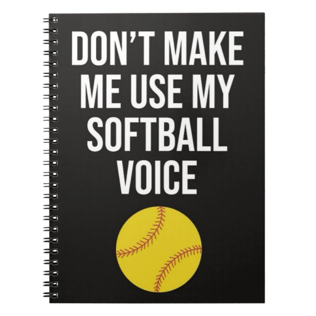 Funny Softball Coach Gifts Team Thank You Players Notebook (Front)