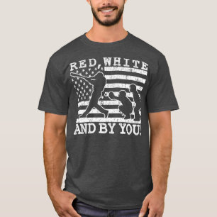 Funny Softball or Baseball Pitcher RED WHITE AND B T-Shirt