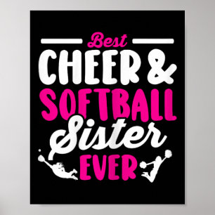 Funny Softll Cheer Lover Graphic Cheer Sister Soft Poster