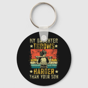 Funny Softll Dad My Daughter Throws Harder Softll  Key Ring