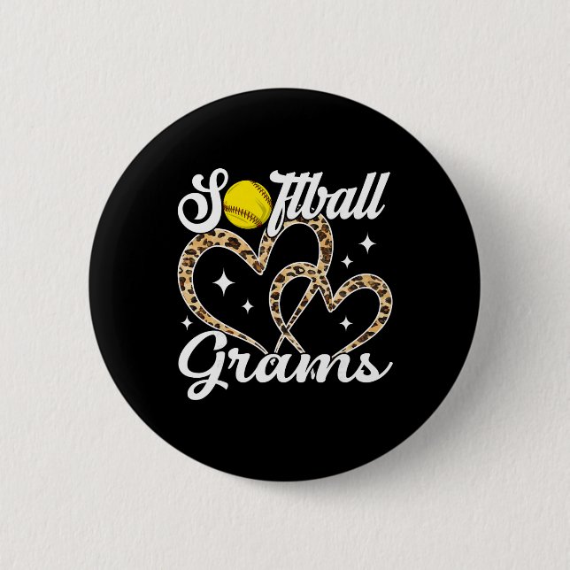 Funny Softll Grams Leopard Softll Player  6 Cm Round Badge (Front)