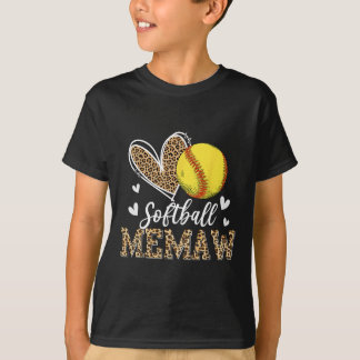 Funny Softll Memaw Leopard Memaw Softll Player T-Shirt