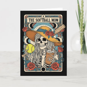 Funny Softll Mom Skeleton Tarot Card Mama Game Day