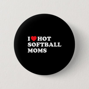 Funny Softll Shirt I Love Hot Softll Moms 6 Cm Round Badge