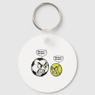 Funny Softll Soccer Girl Women Daughter She Love M Key Ring