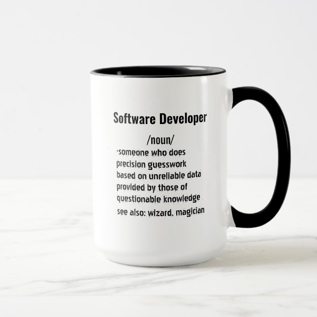 Funny Software Developer Definition gifts  Mug (Right)