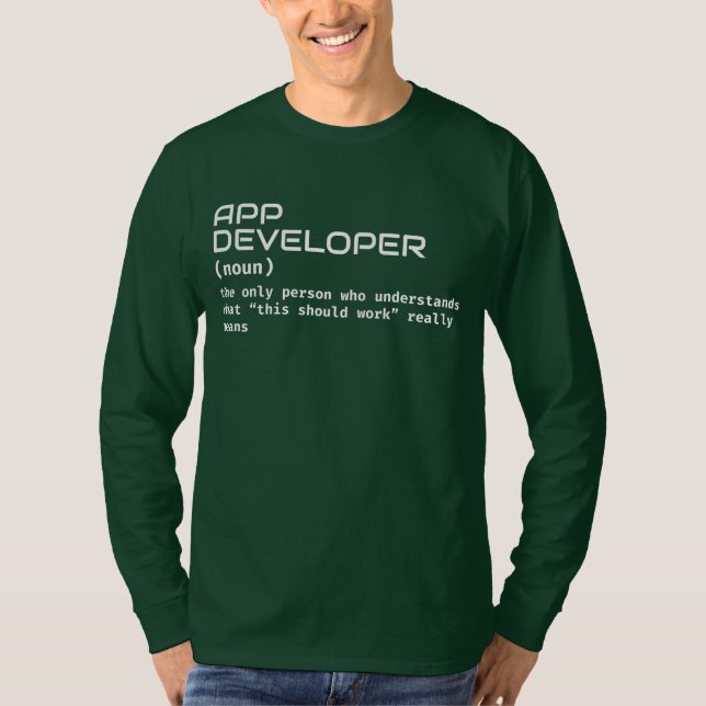 Funny Software Developer Definition Shirt (Front)