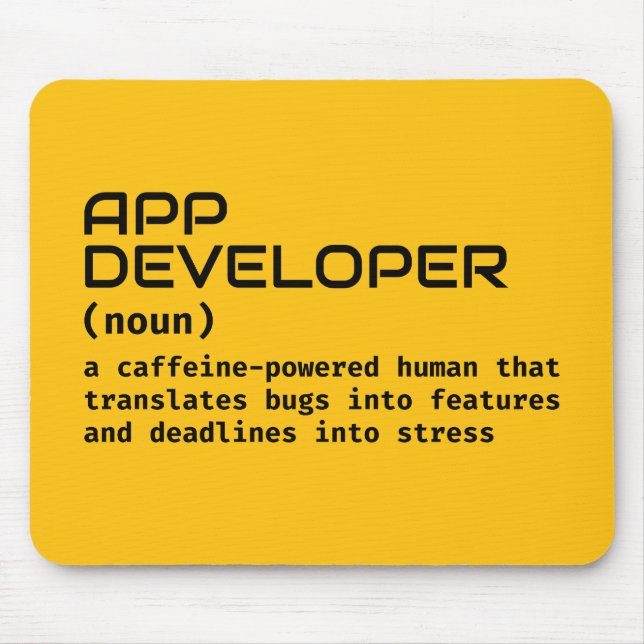 Funny Software Developer Desk Pad Mouse Pad (Front)