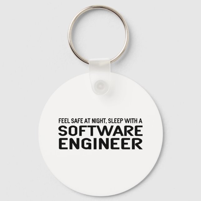 Funny Software Engineer Key Ring (Front)