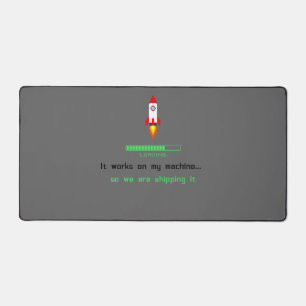 Funny Software Engineer Shipping It Desk Mat