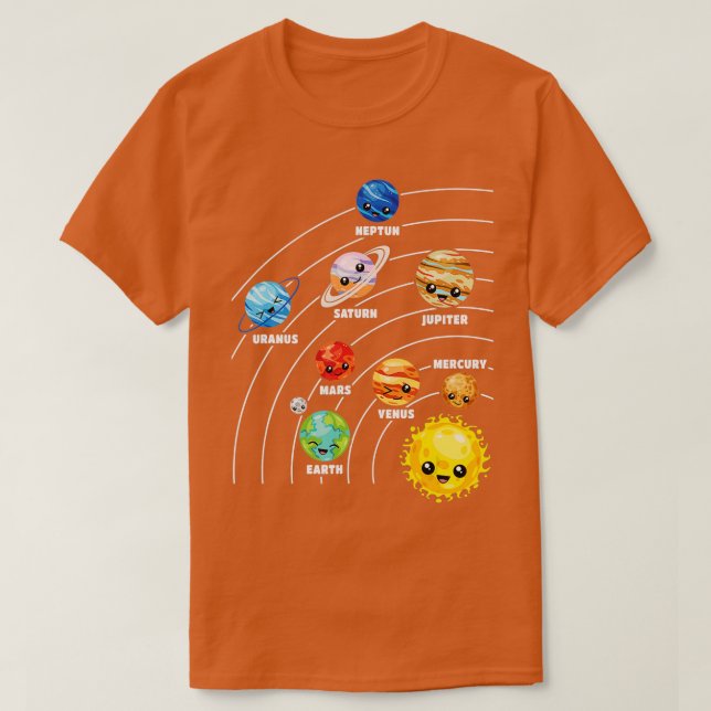 Funny Solar System Planets Science Space Planet Un T-Shirt (Design Front)