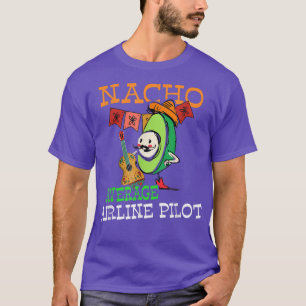 Funny Sombrero on Avocado Nacho Average Airline Pi T-Shirt