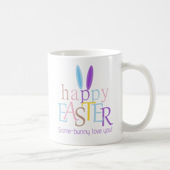 Funny Some Bunny Loves You Happy Easter Coffee Mug (Right)