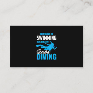 Funny Some Girls Go Swimming Real Girls Gift Business Card