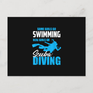 Funny Some Girls Go Swimming Real Girls Gift Postcard
