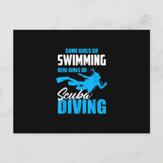 Funny Some Girls Go Swimming Real Girls Gift Postcard