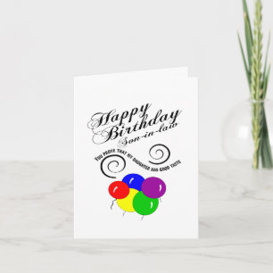 funny Son in law birthday Card