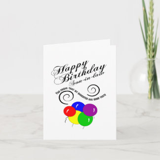 funny Son in law birthday Card