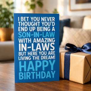 Funny Son In Law Birthday Card From Mother in law