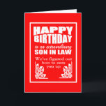 funny son in law happy birthday wish card<br><div class="desc">son in law birthday greeting cards,  funny son in law cards</div>