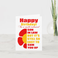 funny Son in law happy birthday wish