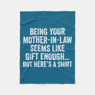 Funny Son In Law Sarcastic Humor Quote From Mother Fleece Blanket